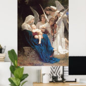 William-Adolphe Bouguereau | Lied der Engel Poster (Heimbüro)