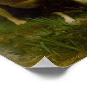 William-Adolphe Bouguereau-Nymphs und Satyr Poster (Ecke)