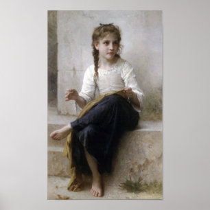 William-Adolphe Bouguereau-Sewing Poster