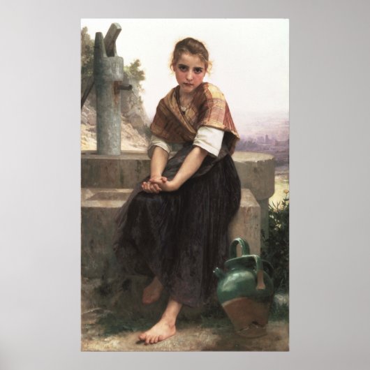 William-Adolphe Bouguereau-The Broken Pitcher Poster (Vorne)