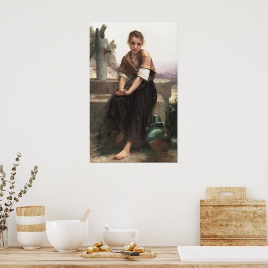 William-Adolphe Bouguereau-The Broken Pitcher Poster (Küche)