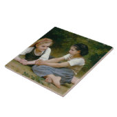 William-Adolphe Bouguereau - The Nut Gatherers Fliese (Seite)