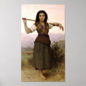 William-Adolphe Bouguereau-The Shepherdess Poster (Vorne)