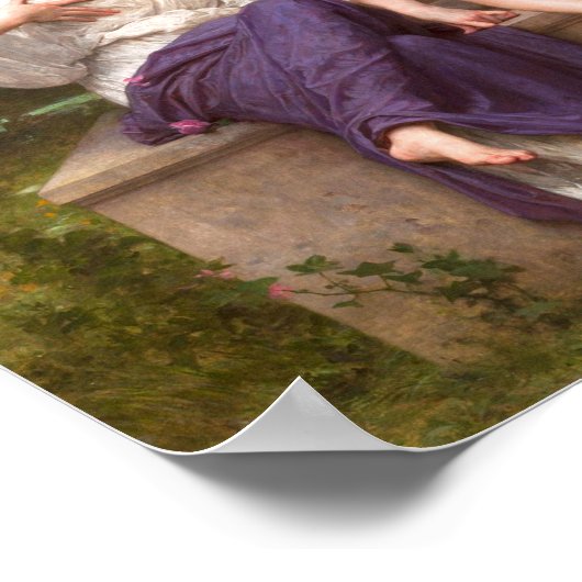 William Adolphe Bouguereau - Traum vom Frühling Poster (Ecke)