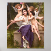 William Adolphe Bouguereau - Traum vom Frühling Poster (Vorne)