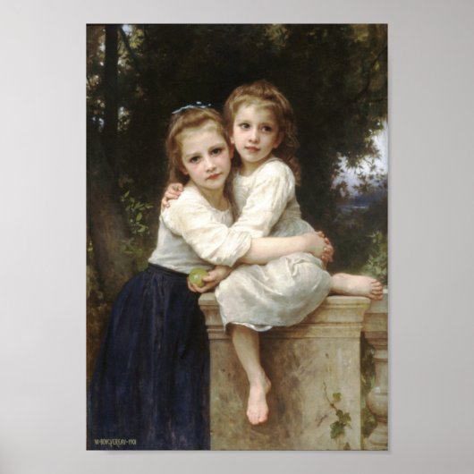 William-Adolphe Bouguereau-Two Sisters Poster (Vorne)