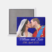 William and Kate The Royal Wedding Kiss Magnet (Vorderseite/Rückseite)
