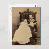 William & baby LAHR, ca. 1880 Postkarte (Vorne/Hinten)