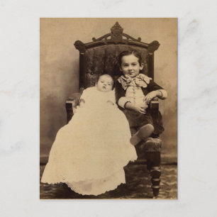 William & Baby LAHR, circa 1880 Postkarte