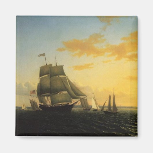William Bedford New Bedford Harbour bei Sunset Magnet (Vorne)