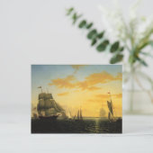 William Bedford New Bedford Harbour bei Sunset Postkarte (Stehend Vorderseite)