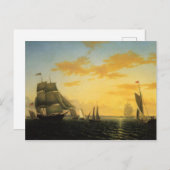 William Bedford New Bedford Harbour bei Sunset Postkarte (Vorne/Hinten)