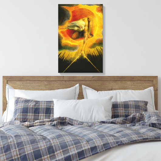 William Blake Ancient of Days Canvas Print Leinwanddruck (Insitu (Schlafzimmer))
