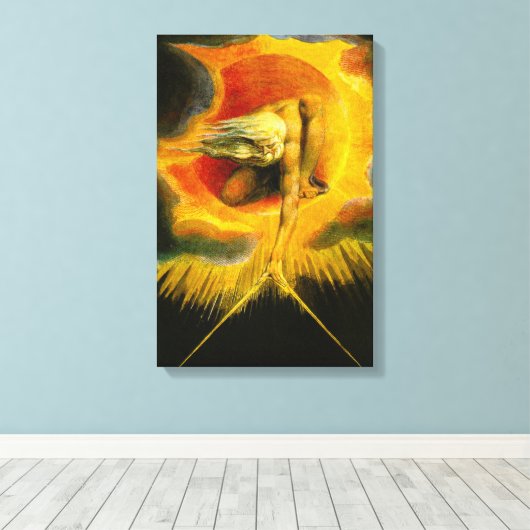 William Blake Ancient of Days Canvas Print Leinwanddruck (Insitu (Holzboden))