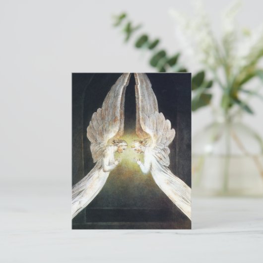 William Blake Angels Postcard Postkarte (Stehend Vorderseite)