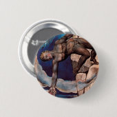 William Blake Antaeus aufzeichnender Dante u. Button (Vorne & Hinten)