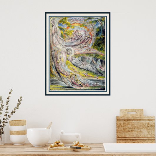 William Blake Art: Miltons geheimnisvoller Traum Poster (Küche)