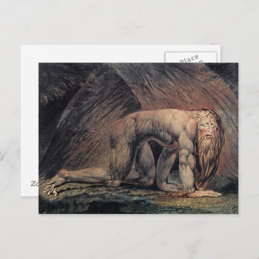 William Blake Art nebakanezer Postkarte (Vorne/Hinten)