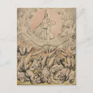 William Blake: Casting of Rebel Angels to Hell Postkarte