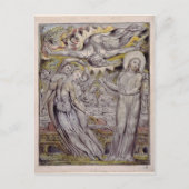 William Blake-Christ lehnt das Bankett von Satan a Postkarte (Vorderseite)