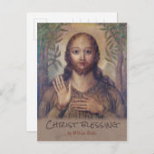 William Blake Christ segnen den Retter CC0071 Postkarte (Vorne/Hinten)
