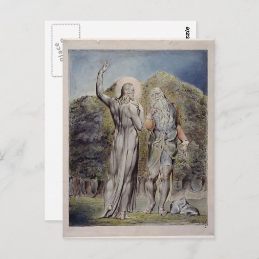 William Blake - Christ Tempan Postkarte (Vorne/Hinten)
