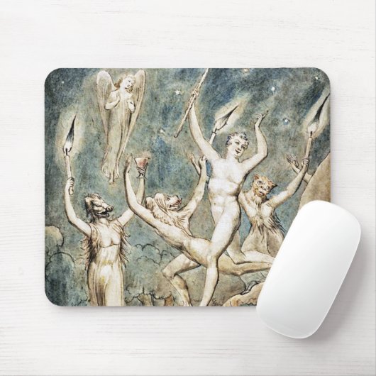 William Blake: Comus mit seinen Reisenden Mousepad (Mit Mouse)