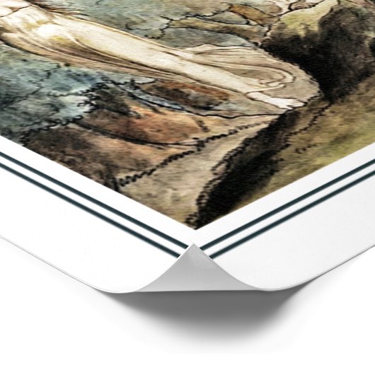 William Blake: Comus mit seinen Reisenden Poster (Ecke)