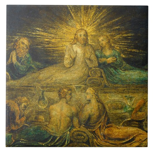William Blake | das letzte Abendessen, 1799 Fliese (Vorderseite)