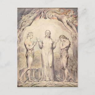 William Blake: Das Milton`s Paradies ist verloren Postkarte