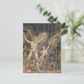 William Blake: Das Milton`s Paradies ist verloren Postkarte (Stehend Vorderseite)