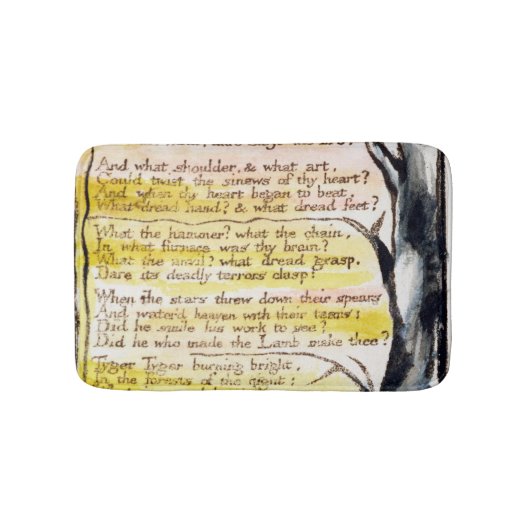 William Blake | "das Tyger", Platte 6 (Bentley 42) Badematte (Vorderseite)