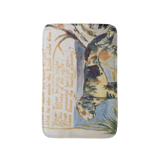 William Blake | das Tyger, von den Liedern von Badematte (Vorderseite Vertikal)