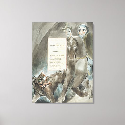 William Blake | Der Abstieg von Odin, An Ode, von Leinwanddruck (Vorderseite)