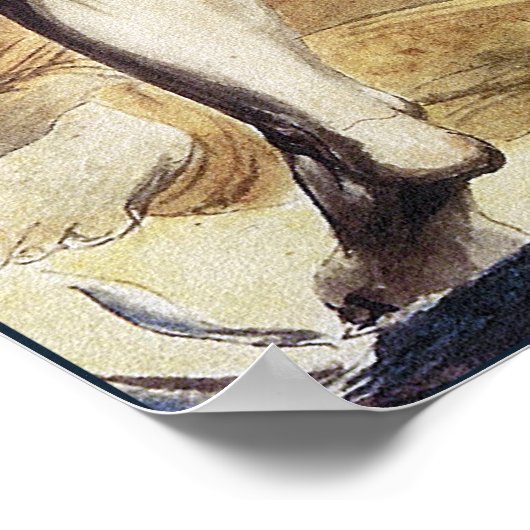 William Blake: Der große rote Drache Poster (Ecke)