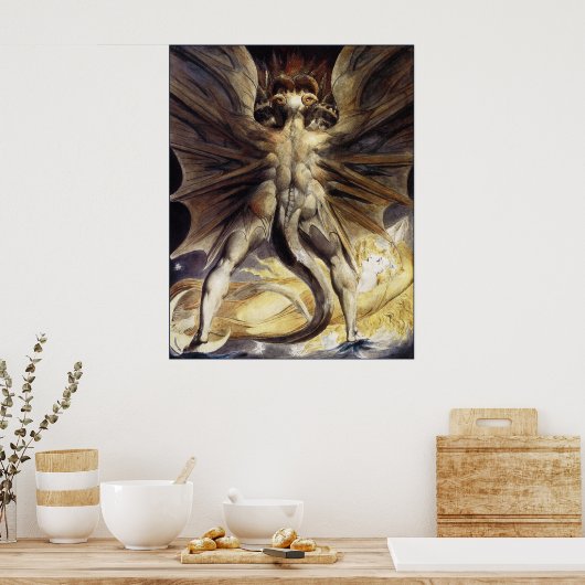 William Blake: Der große rote Drache Poster (Küche)