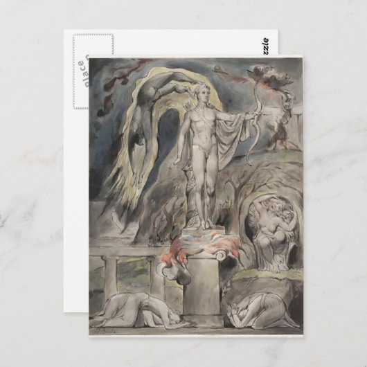 William Blake - Der Schrein von Apollo Postkarte (Vorne/Hinten)