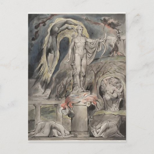 William Blake - Der Schrein von Apollo Postkarte (Vorderseite)