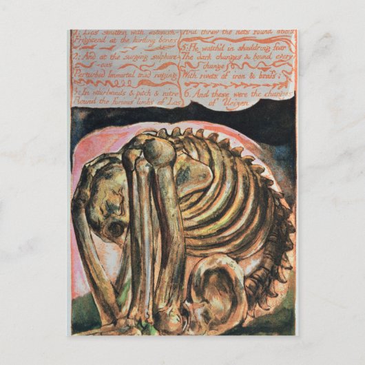 William Blake | Die Herstellung von Urizen in Mate Postkarte (Vorderseite)