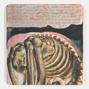 William Blake   Die Herstellung von Urizen in Mate Quadratischer Aufkleber