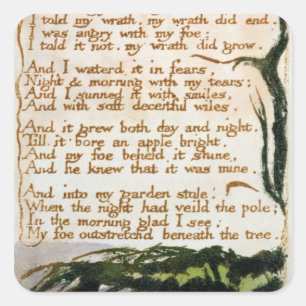 William Blake   ein Gift-Baum Quadratischer Aufkleber