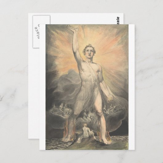 William Blake - Engel der Offenbarung Postkarte (Vorne/Hinten)
