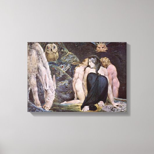 William Blake - Hecate; Die Nacht von Enitharmons Leinwanddruck (Vorderseite)