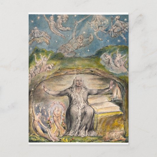 William Blake: Illustration zu Milton`s L`Allegro Postkarte (Vorderseite)