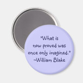 William Blake Imagination Zitat Magnet (Vorderseite/Rückseite)