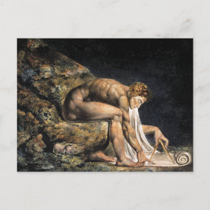 William Blake Isaac Newton Postcard Postkarte