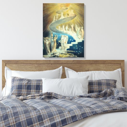 William Blake Jacobs Ladder Leinwanddruck (Insitu (Schlafzimmer))