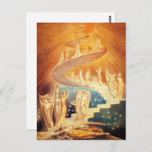 William Blake Jacob's Ladder Postcard Postkarte (Vorne/Hinten)