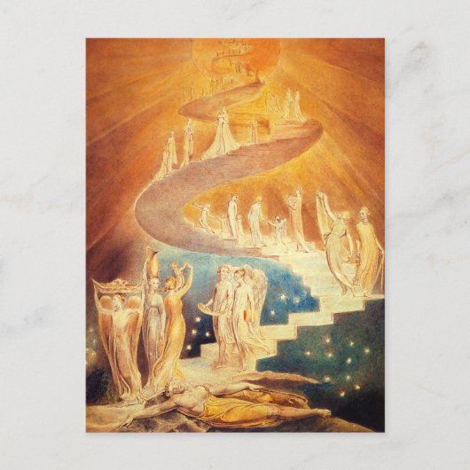 William Blake Jacob's Ladder Postcard Postkarte (Vorderseite)