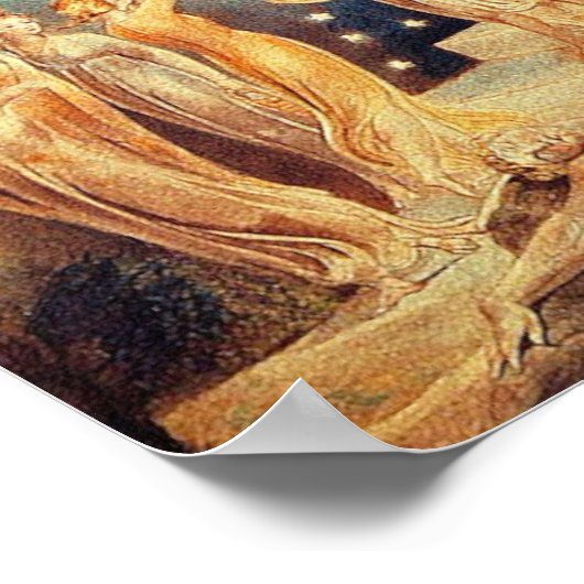 William Blake: Jacob's Ladder Poster (Ecke)